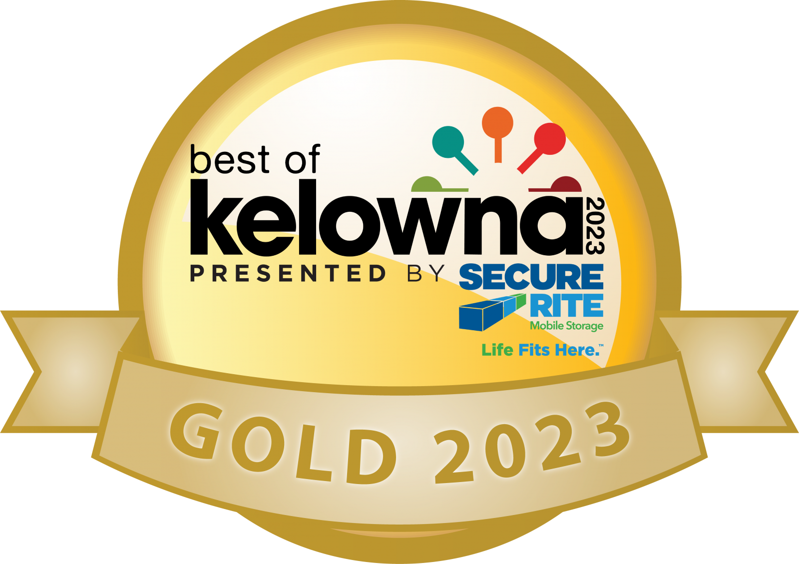best landscaper in Kelowna logo - gold 2023
